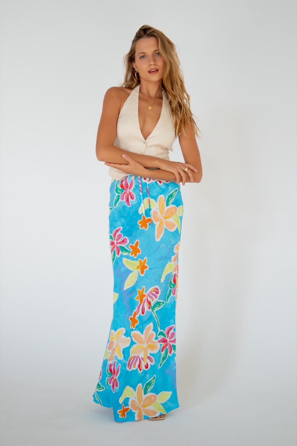 Agnes Bias Cut Maxi Skirt Lailani sold by Verge Girl product image thumbnail 2