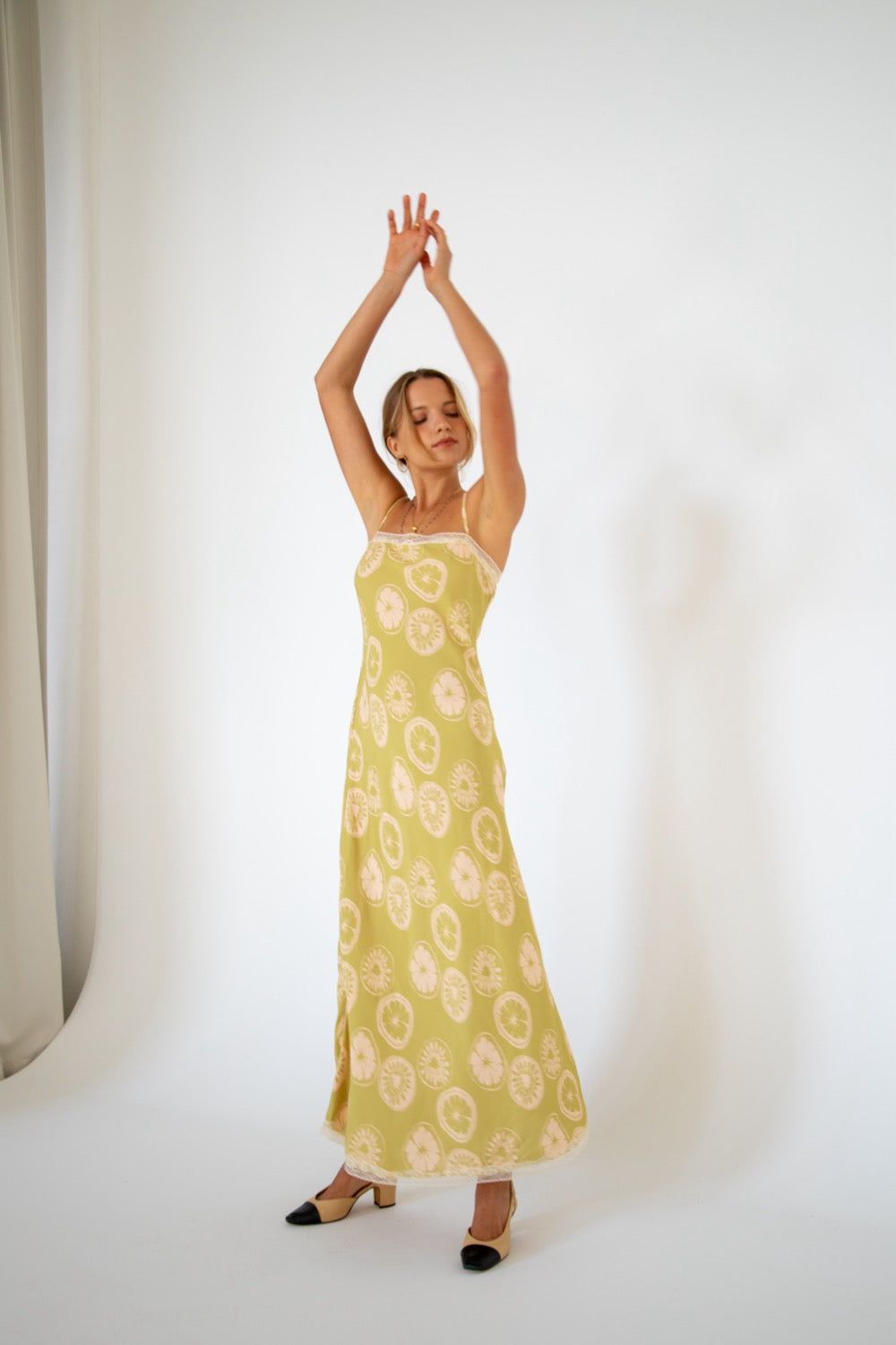 Terrenza Bias Cut Maxi Dress Lime sold by Verge Girl product image thumbnail 3