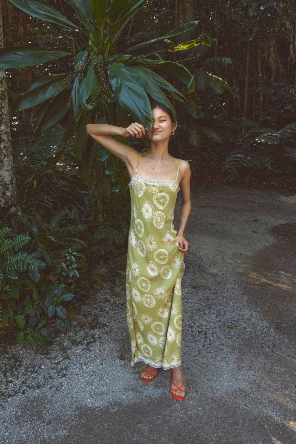Terrenza Bias Cut Maxi Dress Lime sold by Verge Girl product image thumbnail 2