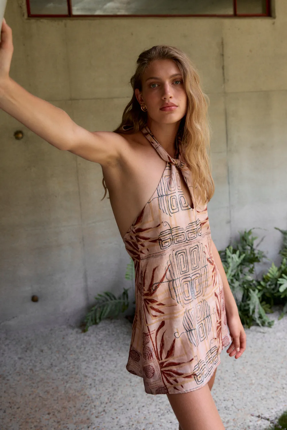 Natassia Linen Halter Mini Dress X Emma Rushton sold by Verge Girl product image thumbnail 4