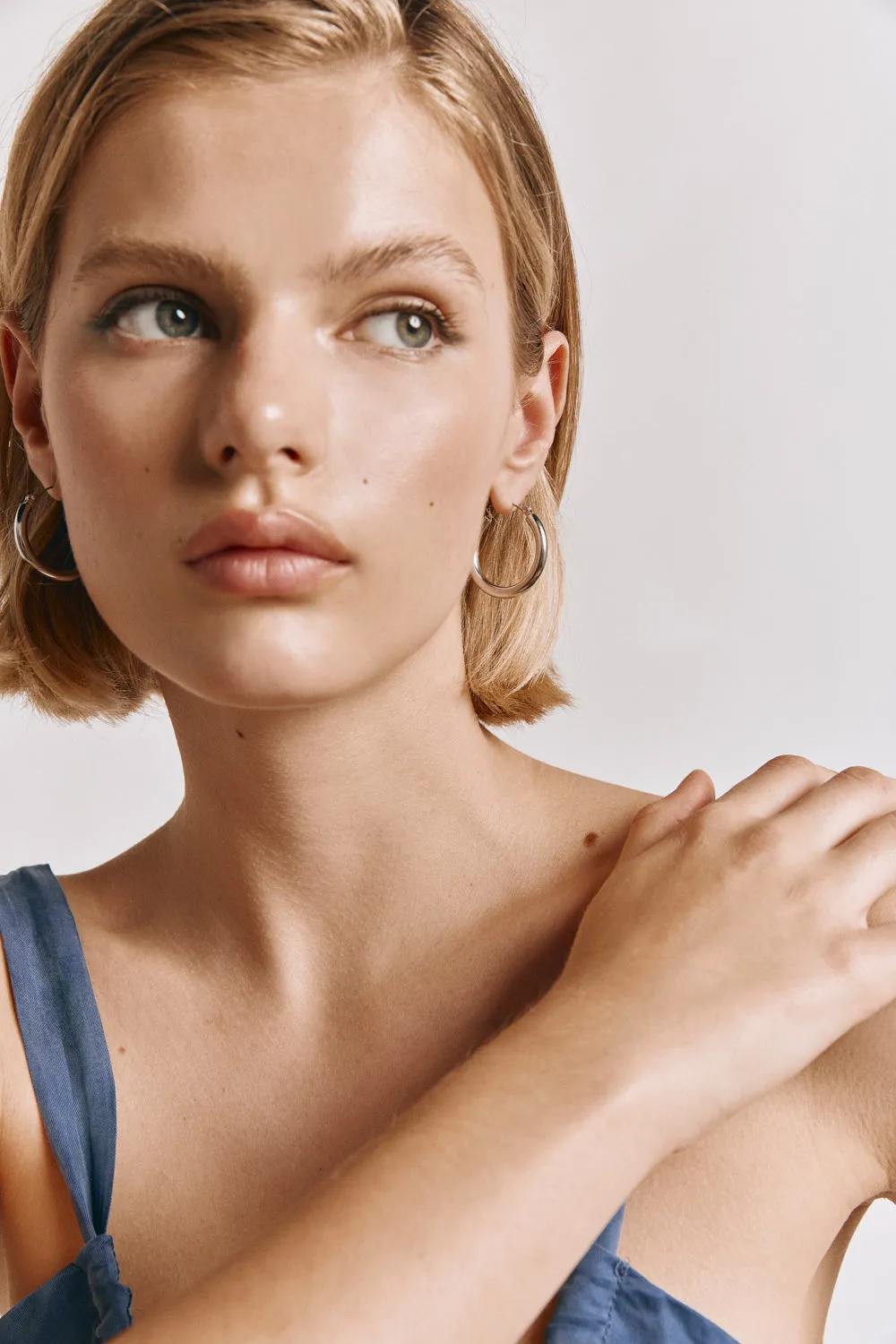 Bianca Hoops Silver sold by Verge Girl