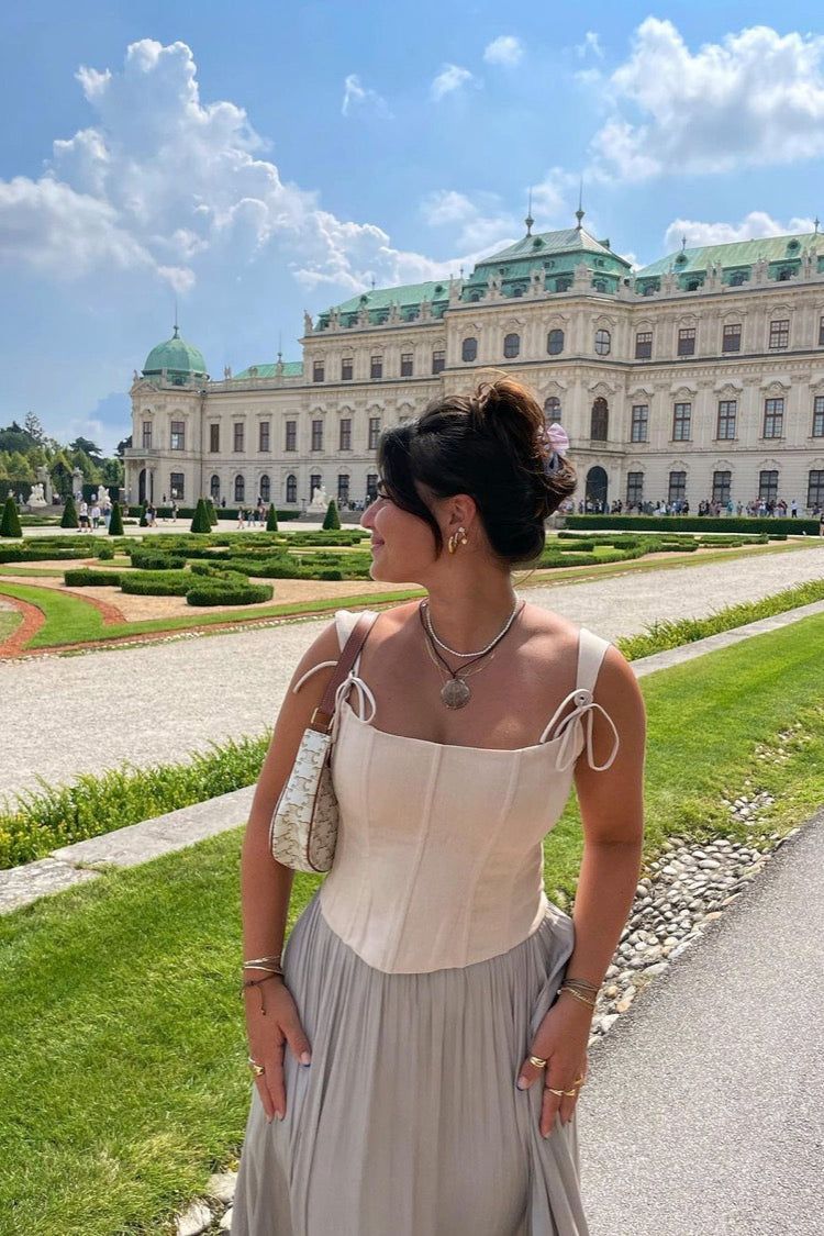 Steal The Moment Linen Corset Top Natural sold by Verge Girl product image thumbnail 3