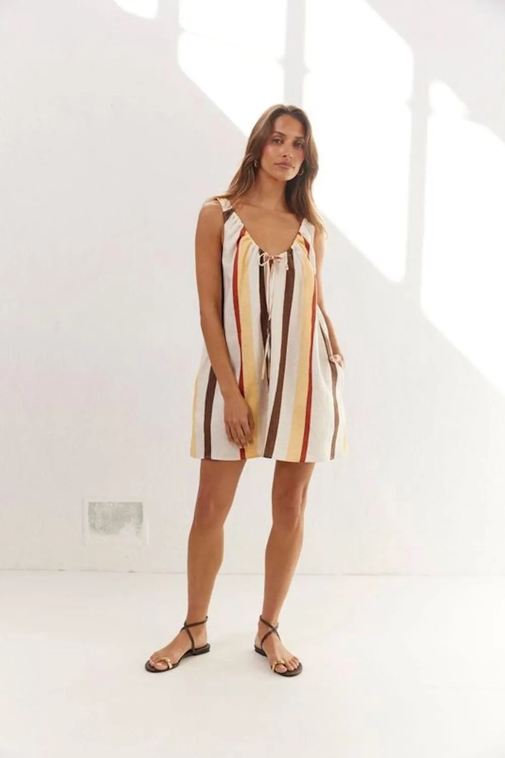 Rio Linen Mini Dress Ace sold by Verge Girl product image thumbnail 3