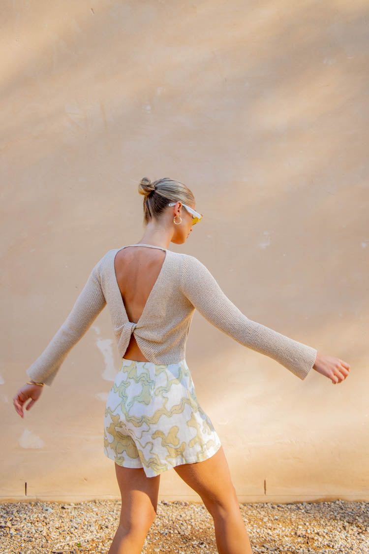 Fatale Knit Top Oatmeal sold by Verge Girl product image thumbnail 2