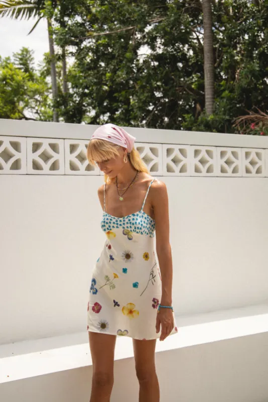 Love Language Bias Cut Mini Dress Floral sold by Verge Girl