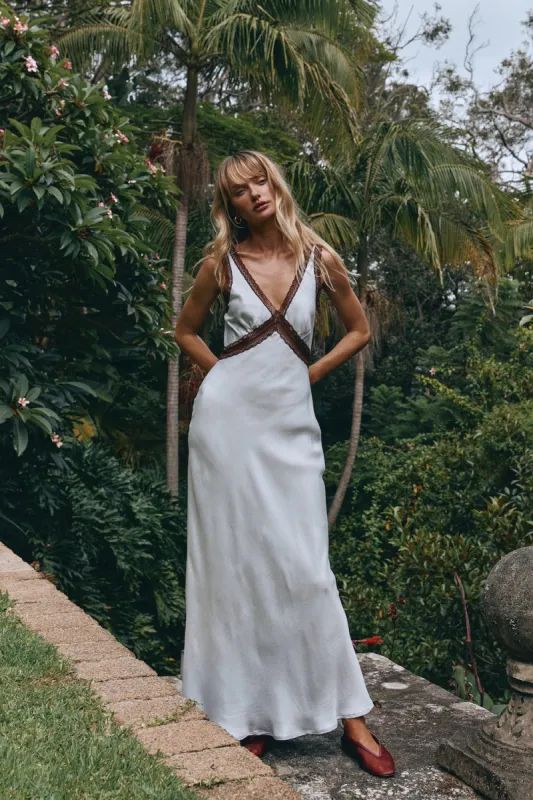 Meet Me On The Dance Floor Bias Cut Maxi Dress Powder Blue sold by Verge Girl