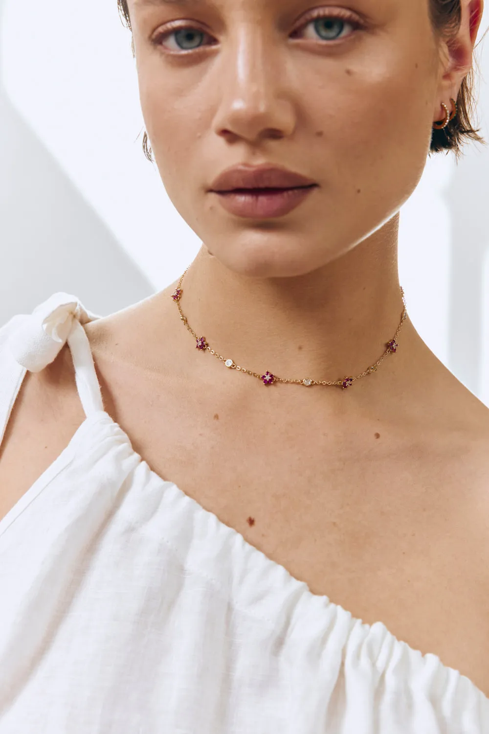 Musique Necklace Magenta sold by Verge Girl