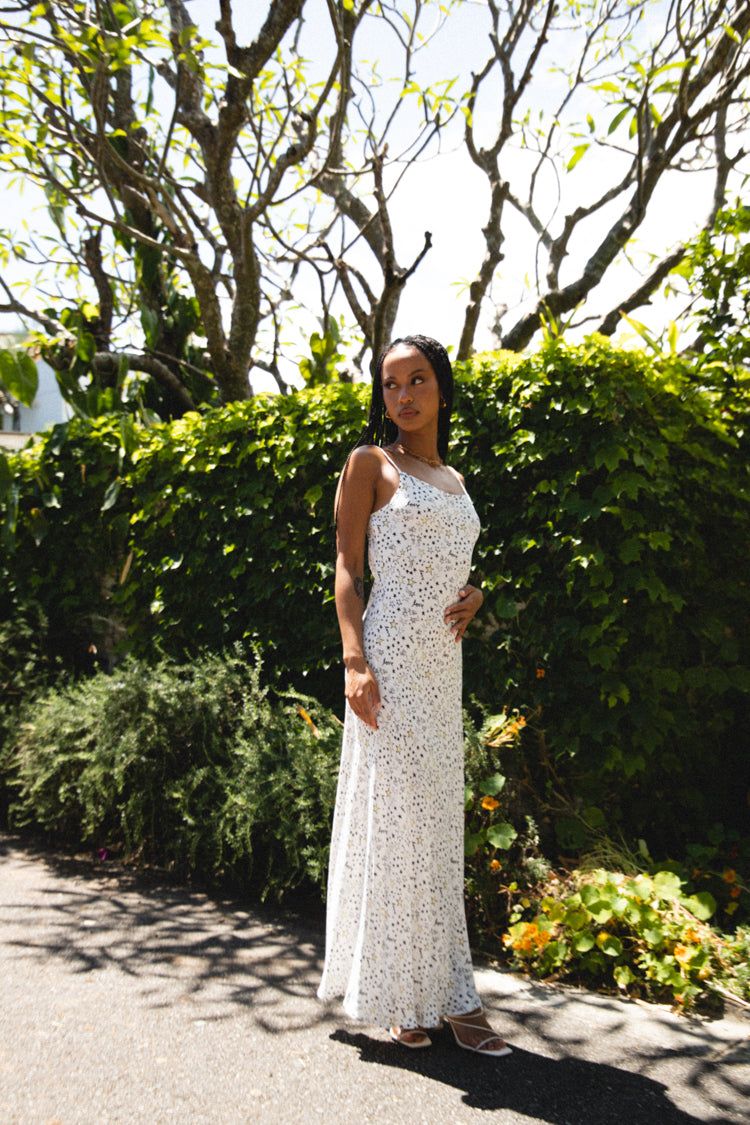 VRG GRL For The Love Bias Cut Maxi Dress // Print sold by Verge Girl product image thumbnail 4