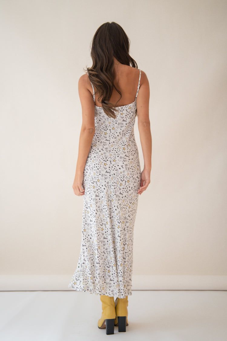 VRG GRL For The Love Bias Cut Maxi Dress // Print sold by Verge Girl product image thumbnail 7