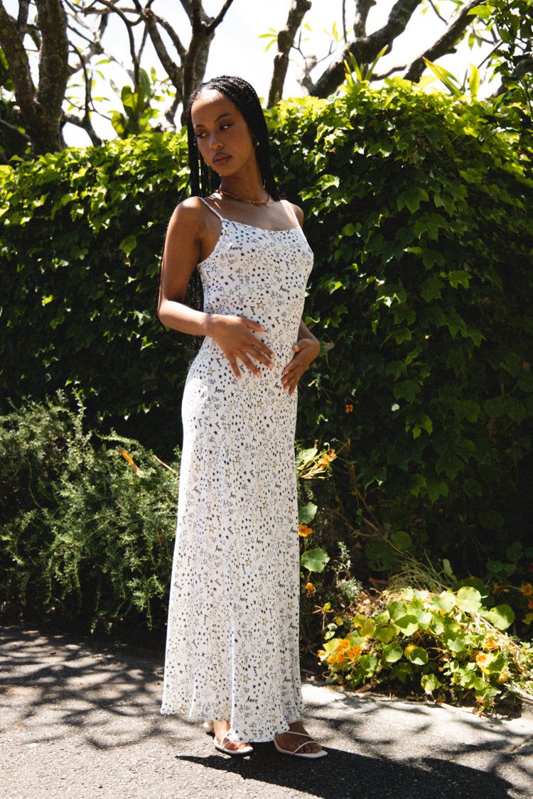 VRG GRL For The Love Bias Cut Maxi Dress // Print sold by Verge Girl product image thumbnail 2