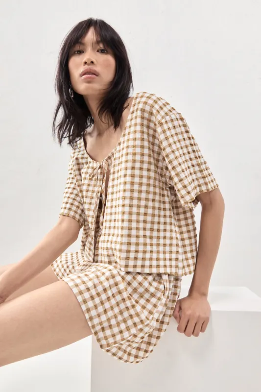 The Sea & I Smock Top Honey sold by Verge Girl