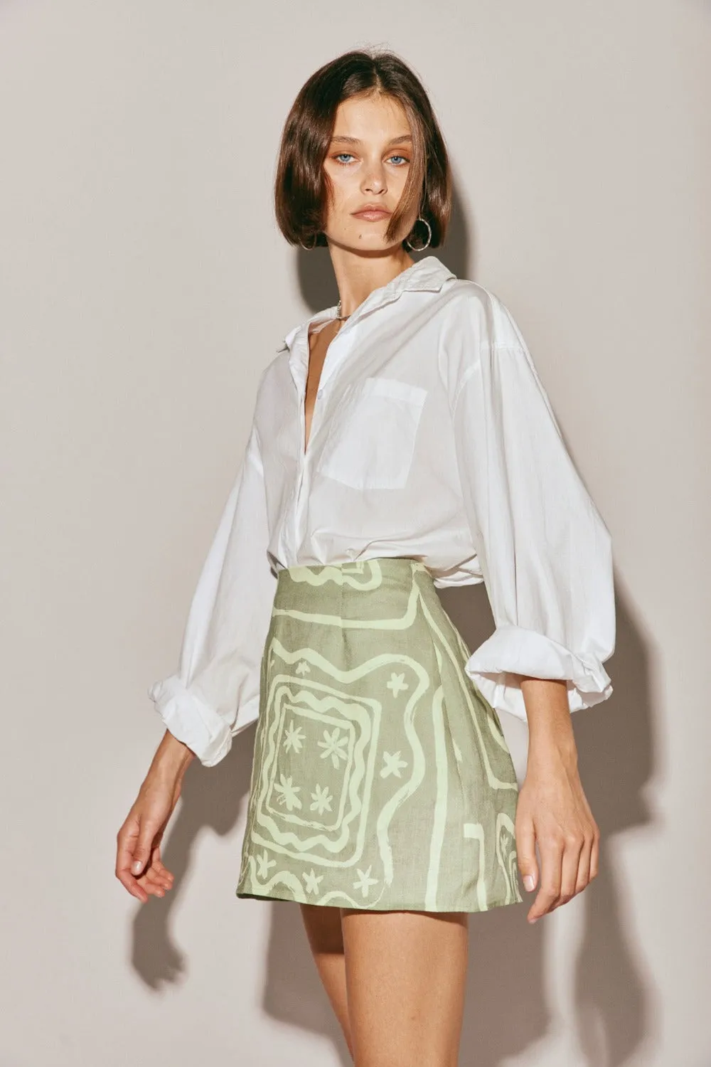 Quinn Linen Mini Skirt Prisma sold by Verge Girl product image thumbnail 5