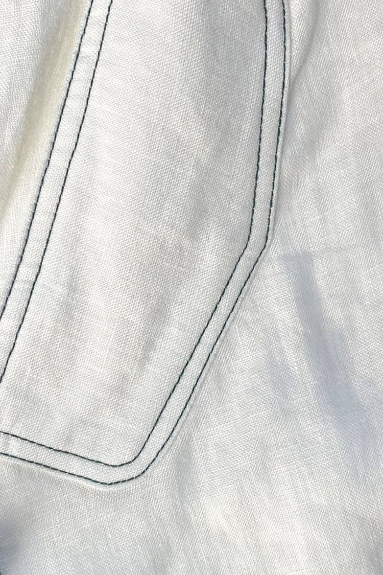 Cariño Linen Shorts White sold by Verge Girl product image thumbnail 9