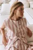 Aria Vest Pink Stripe sold by Verge Girl