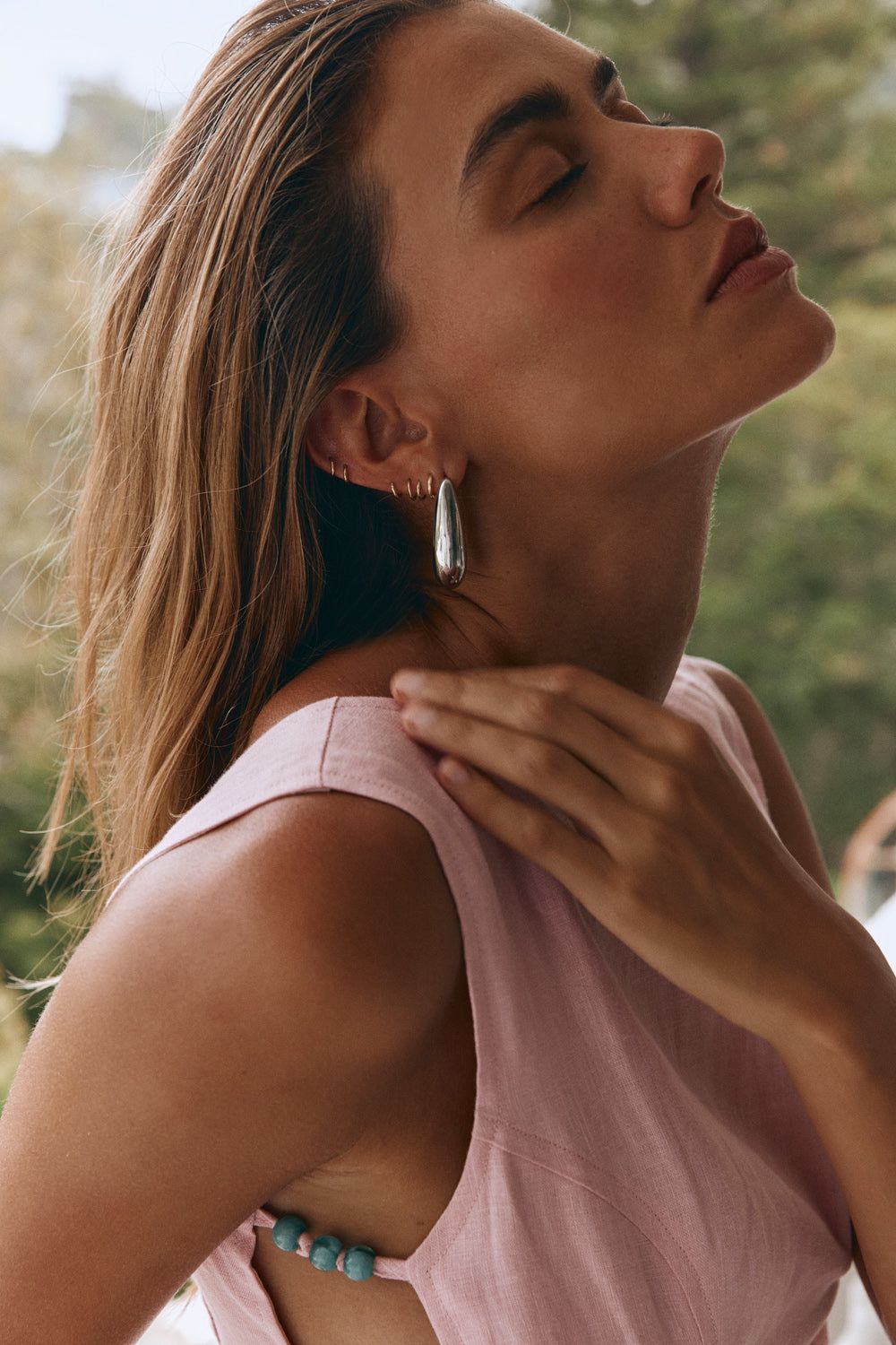 Alessia Hoops Silver sold by Verge Girl