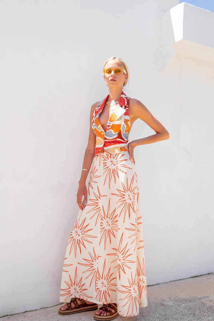 Carmine Bias Cut Maxi Skirt Sundazed sold by Verge Girl product image thumbnail 4