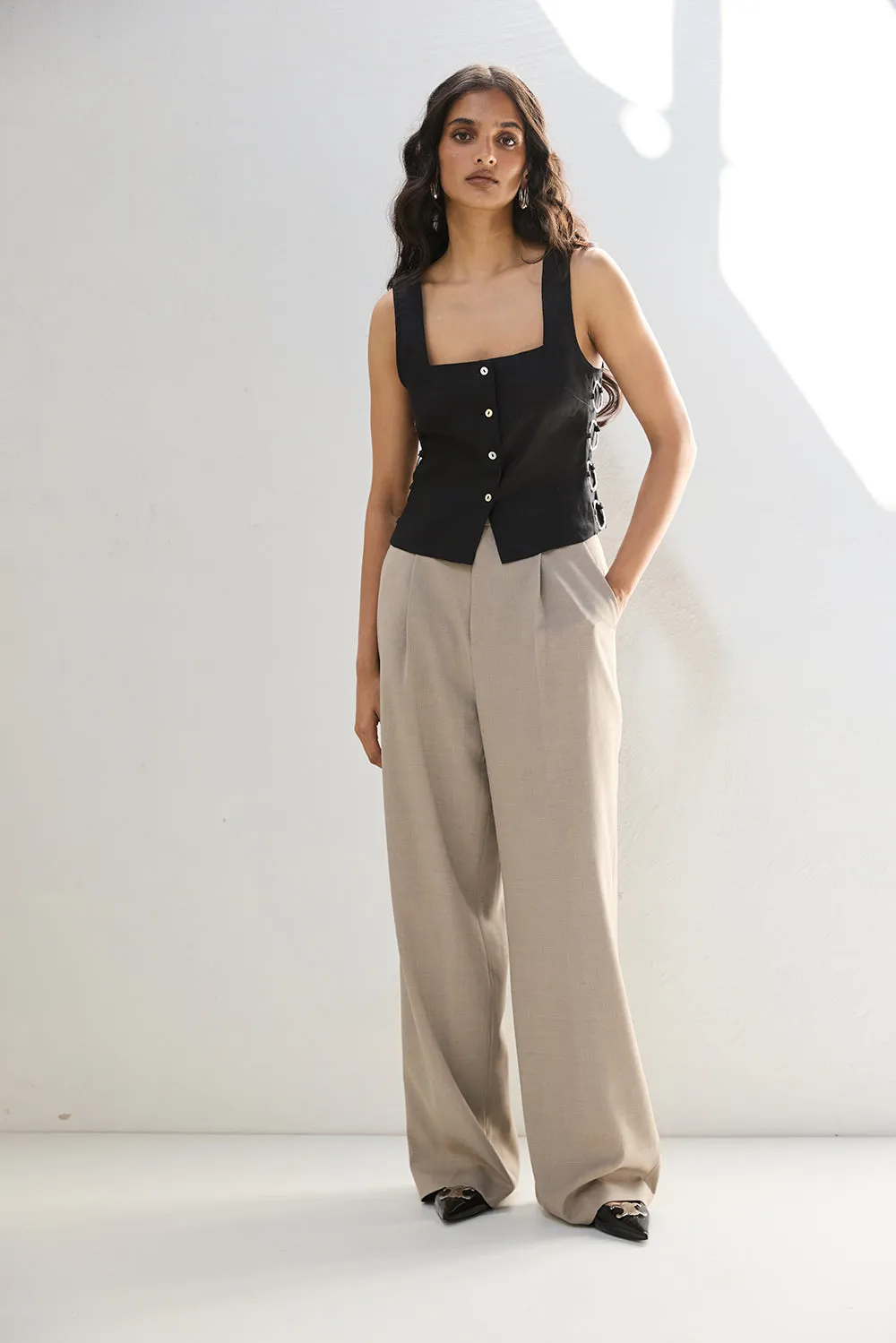 Discoteca Linen Top Black sold by Verge Girl product image thumbnail 4