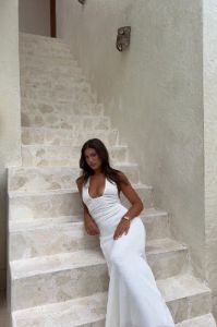 VRG GRL When In Italy Halter Midi Dress // White sold by Verge Girl