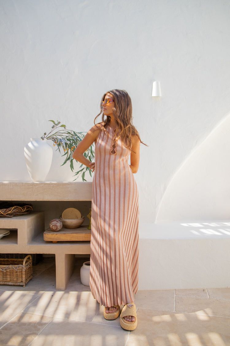 El Mar Knit Maxi Dress Terracotta sold by Verge Girl product image thumbnail 3