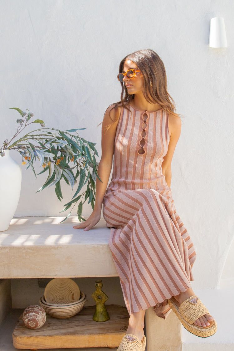 El Mar Knit Maxi Dress Terracotta sold by Verge Girl product image thumbnail 5