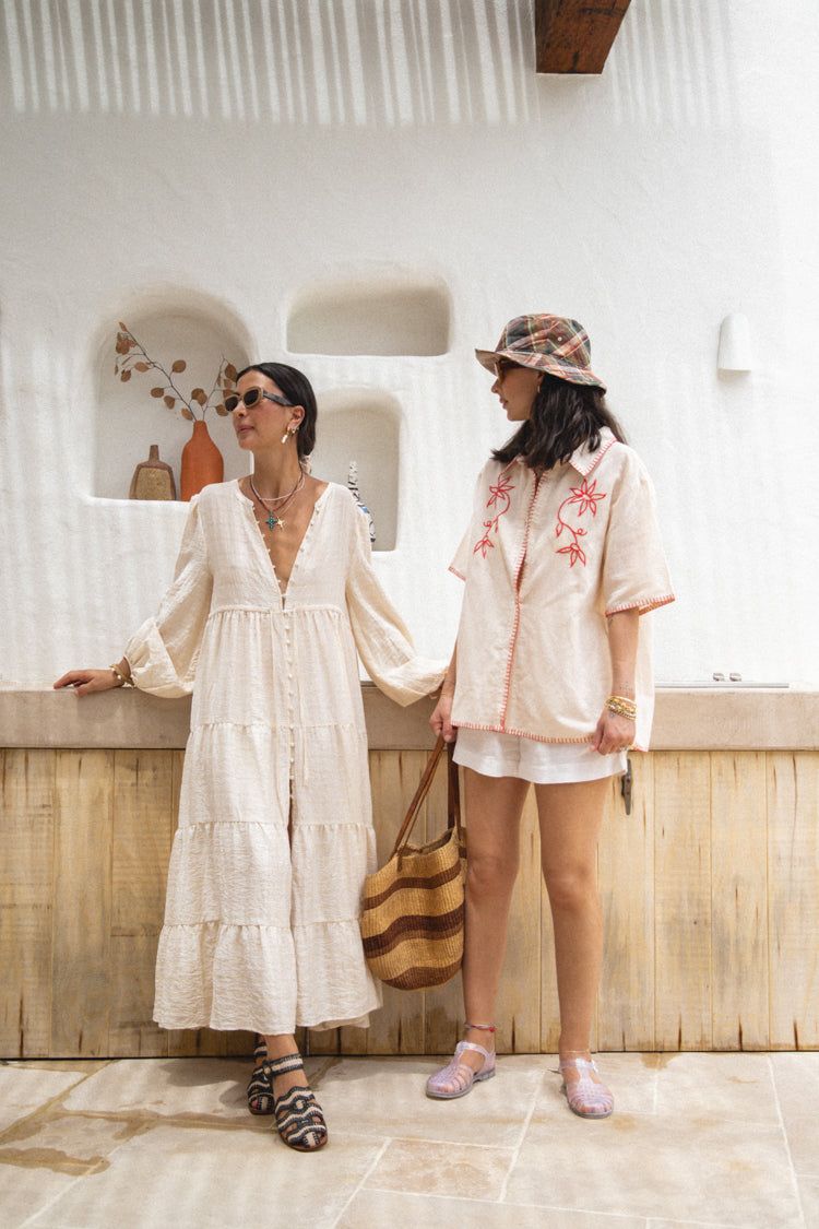 VRG GRL Dreaming Of Travel Midi Dress // Natural sold by Verge Girl product image thumbnail 6