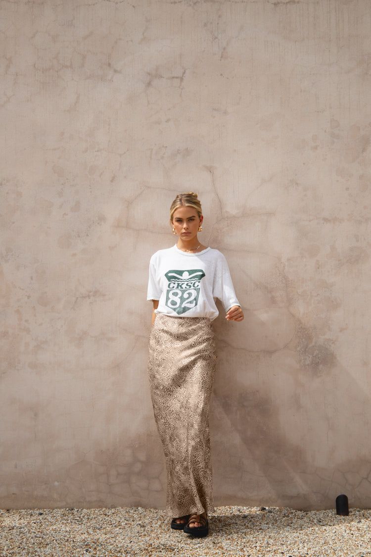 Italian Streets Bias Cut Maxi Skirt Leopard sold by Verge Girl product image thumbnail 2