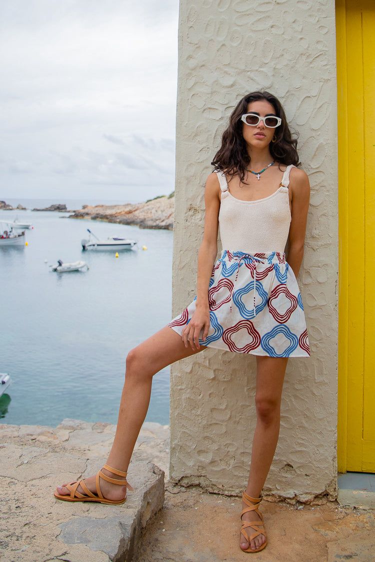 Mariella Linen Mini Skirt Seville sold by Verge Girl product image thumbnail 3