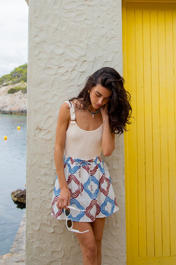 Mariella Linen Mini Skirt Seville sold by Verge Girl product image thumbnail 4