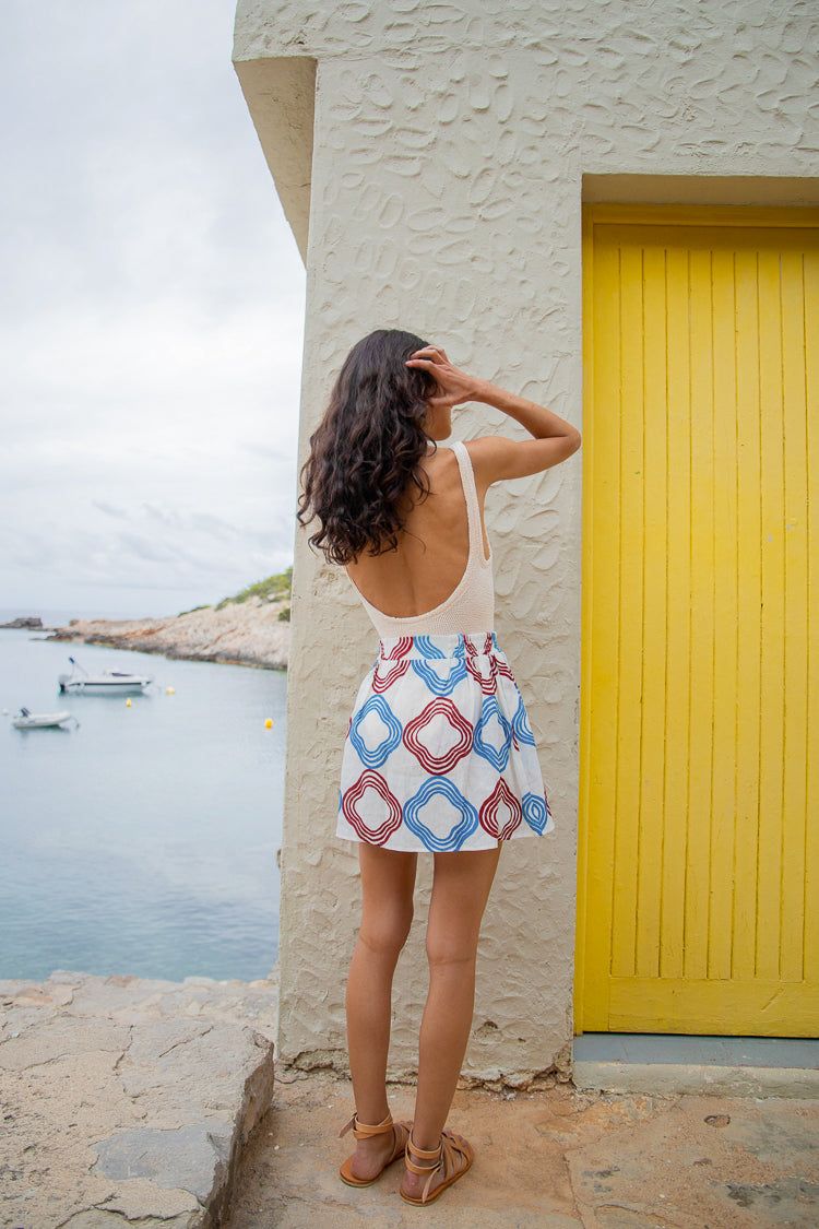 Mariella Linen Mini Skirt Seville sold by Verge Girl product image thumbnail 6