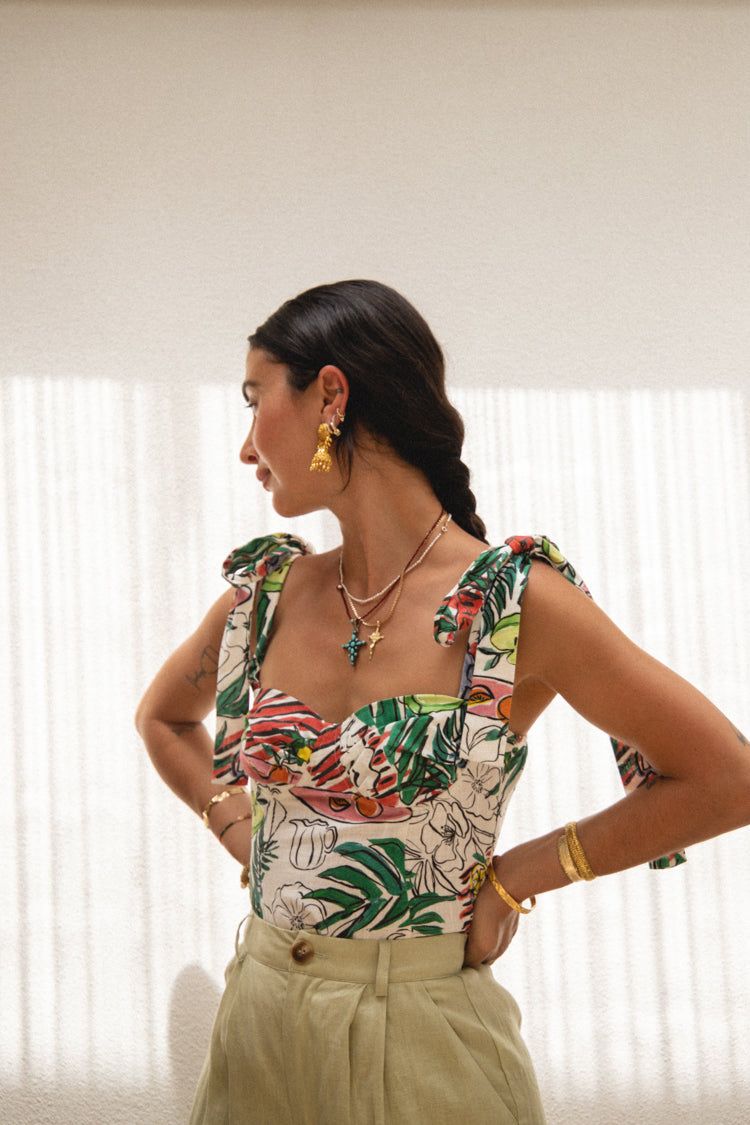 Salty Hair Tie Top Fiesta sold by Verge Girl