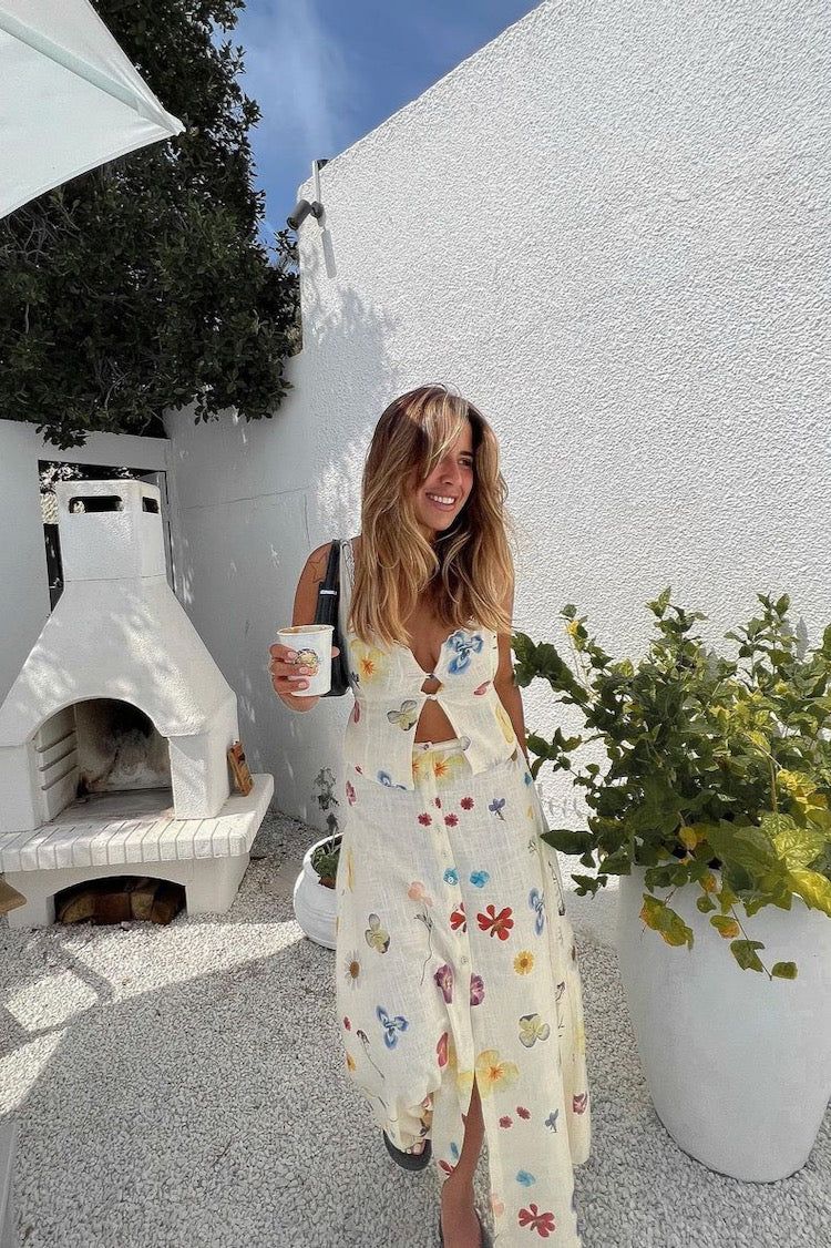 VRG GRL Love Language Button Front Top // Floral sold by Verge Girl product image thumbnail 3