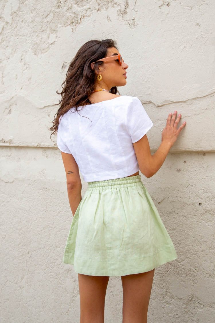 VRG GRL Selena Linen Top // White sold by Verge Girl product image thumbnail 8