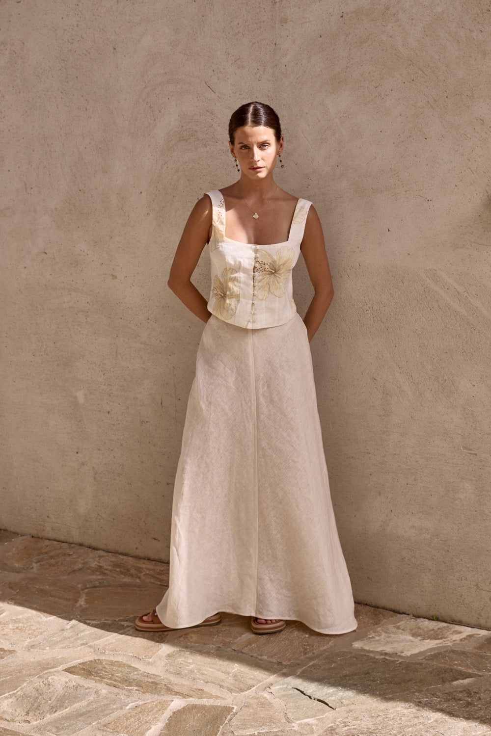 Ruby Linen Top Florage sold by Verge Girl product image thumbnail 2