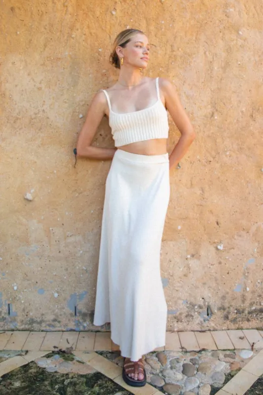 Body Language Knit Maxi Skirt Natural sold by Verge Girl
