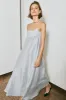 Behati Linen Maxi Dress Sky sold by Verge Girl