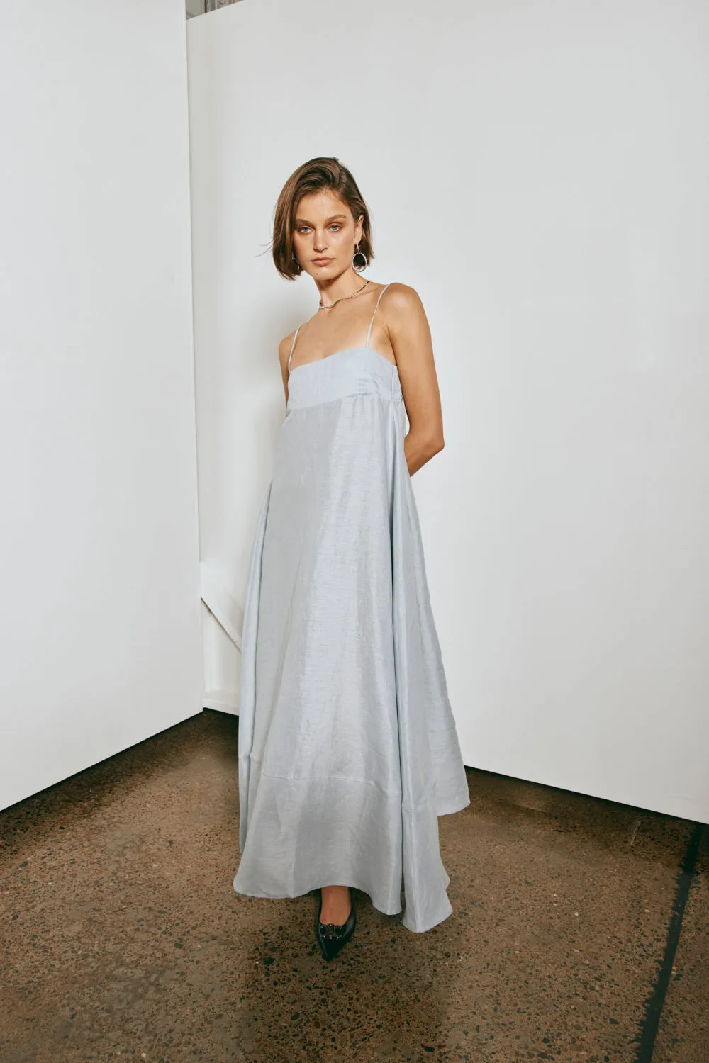 Behati Linen Maxi Dress Sky sold by Verge Girl product image thumbnail 3
