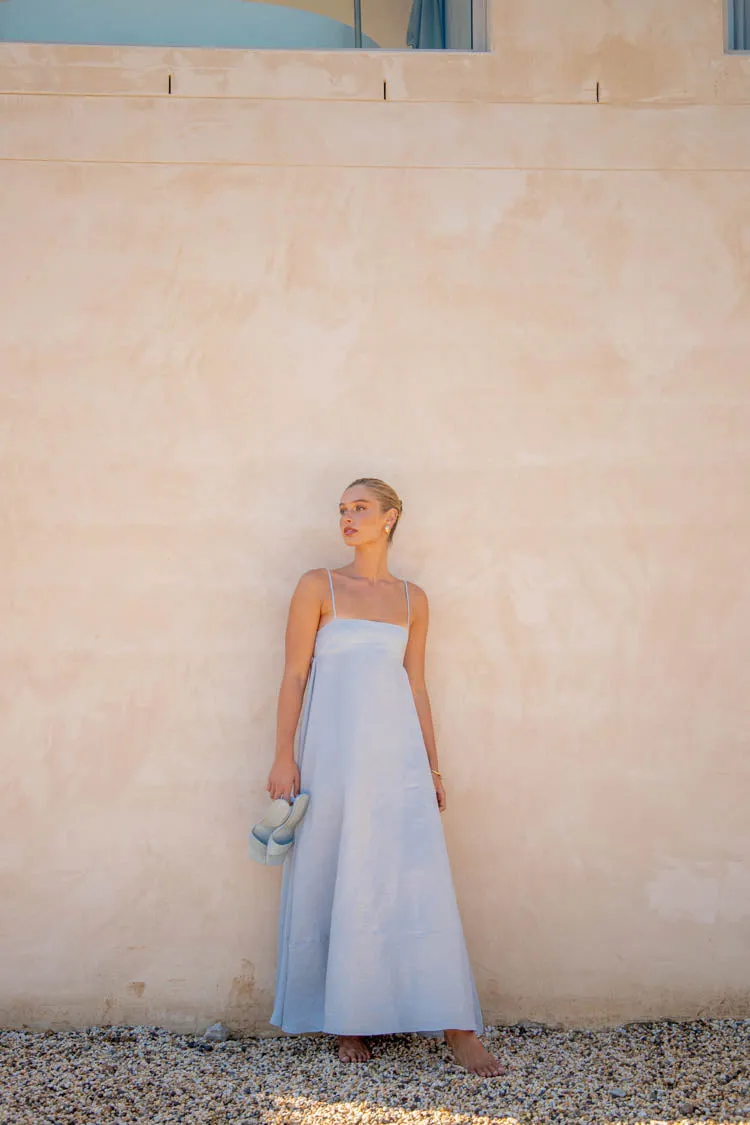 Behati Linen Maxi Dress Sky sold by Verge Girl product image thumbnail 5