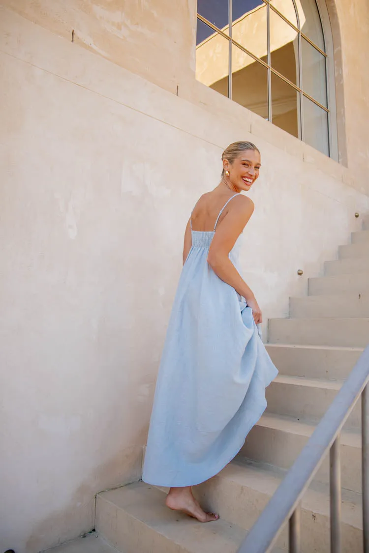 Behati Linen Maxi Dress Sky sold by Verge Girl product image thumbnail 2