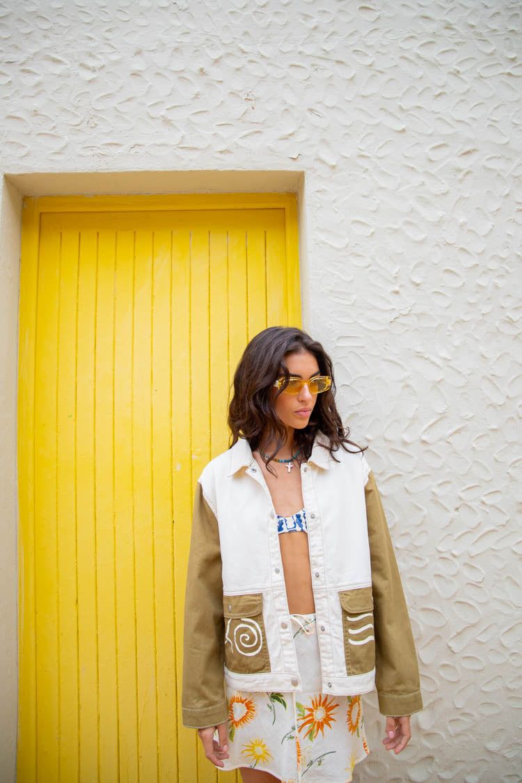Très Bien Denim Jacket Cream sold by Verge Girl product image thumbnail 4