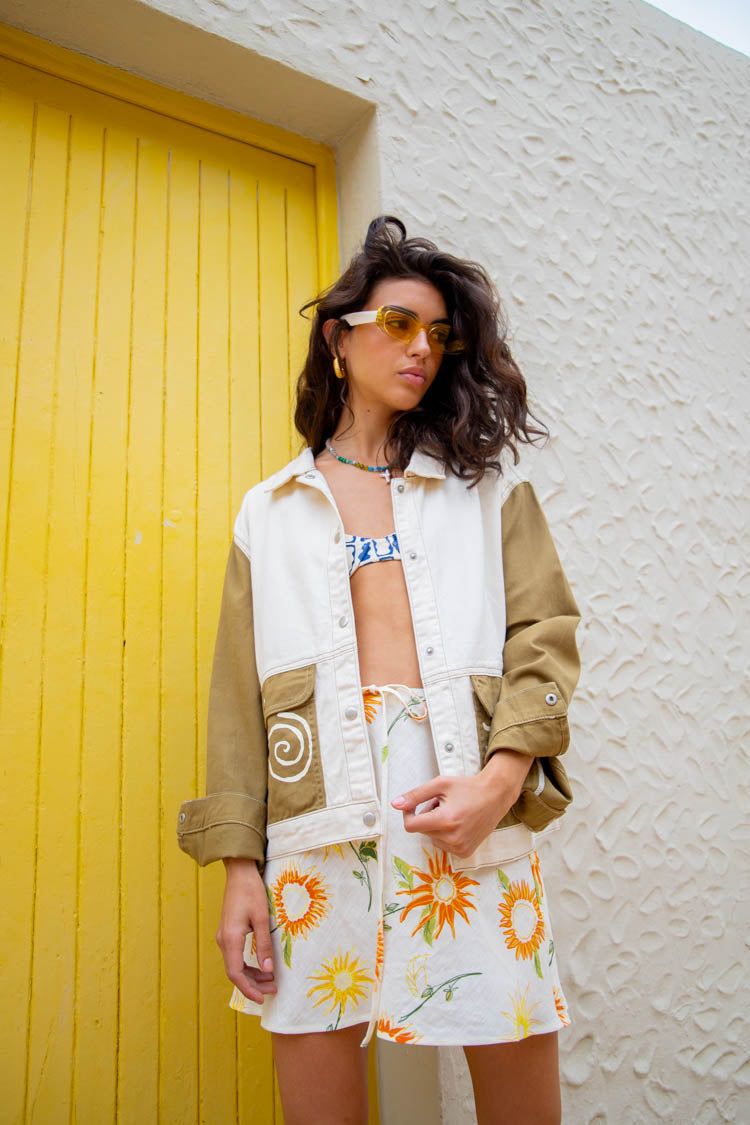 Très Bien Denim Jacket Cream sold by Verge Girl product image thumbnail 2