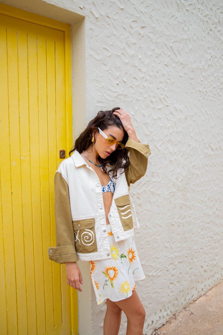 Très Bien Denim Jacket Cream sold by Verge Girl product image thumbnail 5