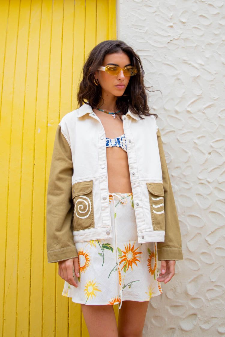 Très Bien Denim Jacket Cream sold by Verge Girl product image thumbnail 3