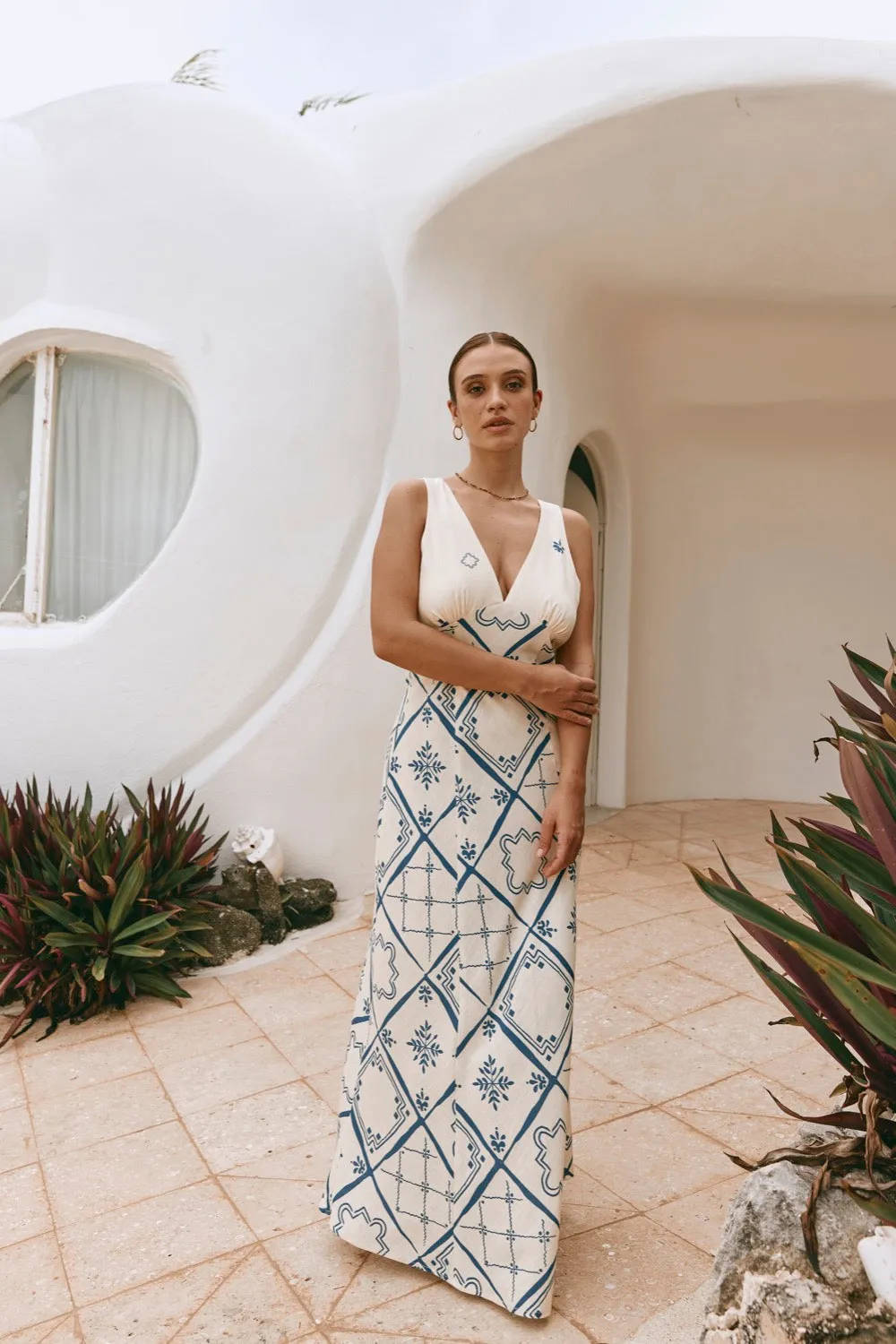 Charley Bias Cut Midi Dress Natural sold by Verge Girl product image thumbnail 3