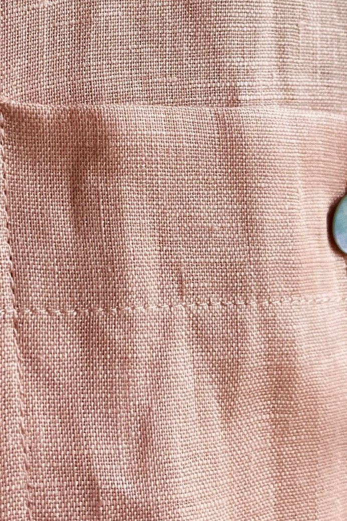 VRG GRL Capri Linen Button Front Shirt // Peach sold by Verge Girl product image thumbnail 9