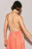 Te Amo Linen Maxi Dress Coral sold by Verge Girl