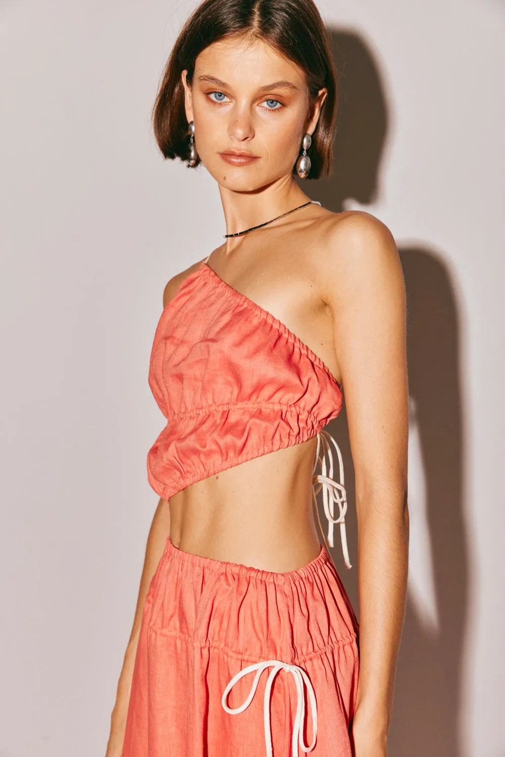 Te Amo Linen Maxi Dress Coral sold by Verge Girl product image thumbnail 4