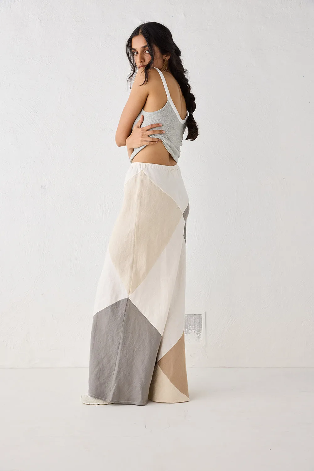 Valencia Bias Cut Linen Maxi Skirt Charcoal sold by Verge Girl product image thumbnail 5