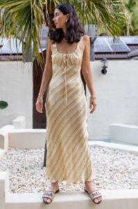 Rosa Bias Cut Maxi Dress Stripe sold by Verge Girl