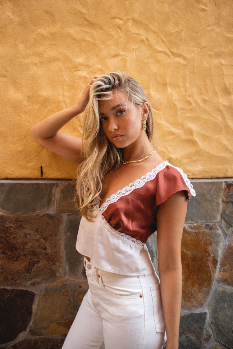 VRG GRL Deja Vu Lace Top // Brown sold by Verge Girl product image thumbnail 2