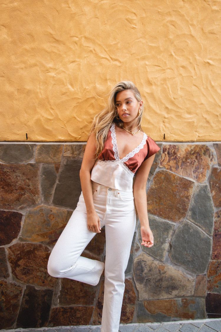 VRG GRL Deja Vu Lace Top // Brown sold by Verge Girl product image thumbnail 3